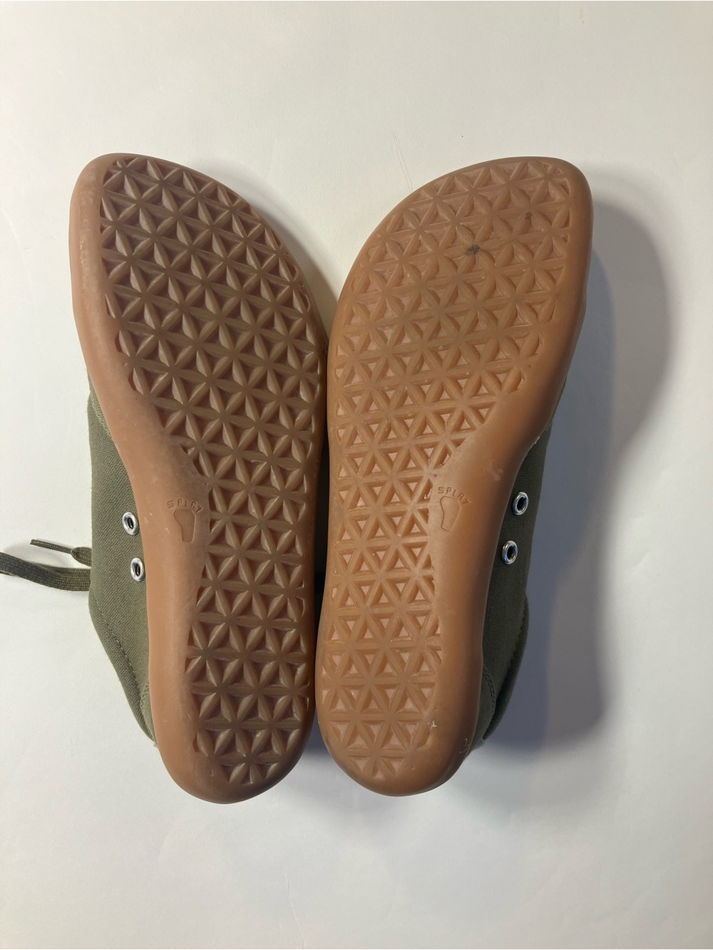 Women's Olive Canvas Lace-Up Sneakers by spls - Picture 8 of 9
